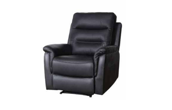 SUMMERVILLE LEATHER RECLINER - GREY