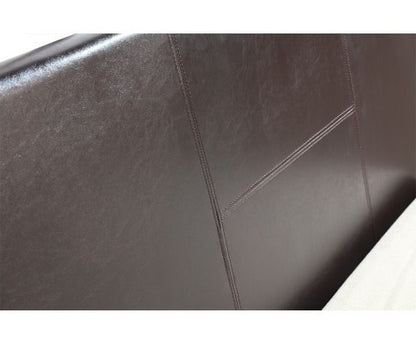 BELLA   KING SINGLE LEATHERETTE BED FRAME  -  BROWN