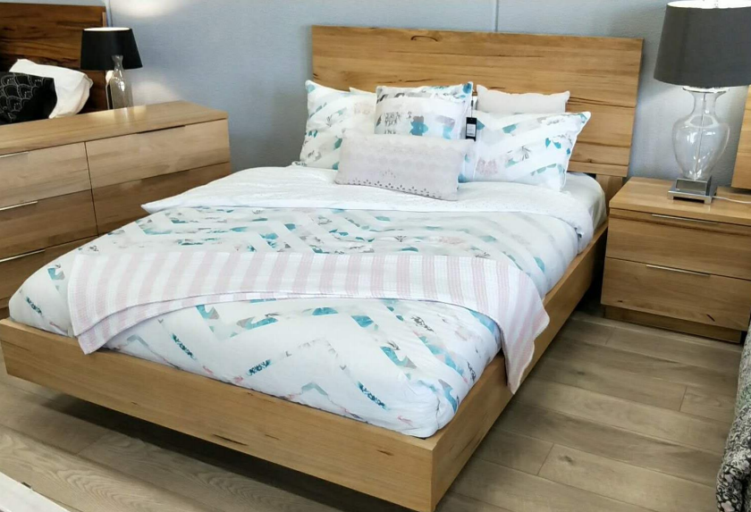 Bueno King 4 Piece (TALLBOY) Bedroom Suite - (MODEL-1-19-20-9-14-1) - Natural