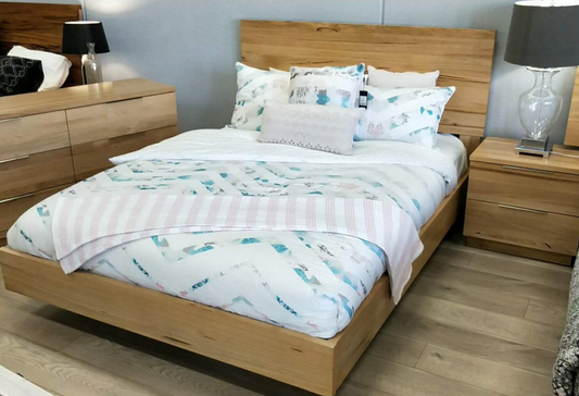 BUENO KING 4 PIECE (TALLBOY) BEDROOM SUITE - (MODEL-1-19-20-9-14-1) - NATURAL