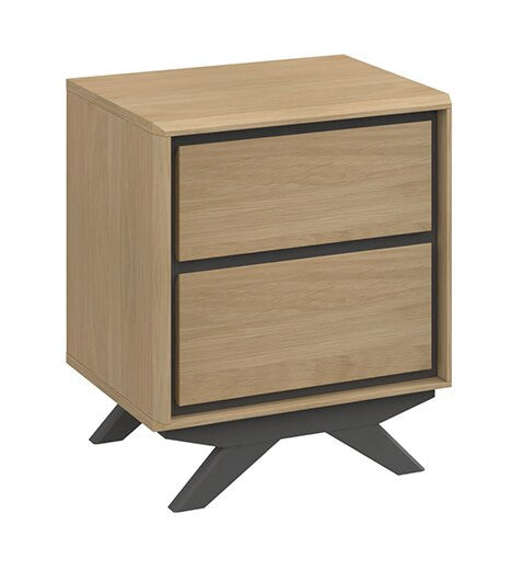 EXCLUSIVE COLLECTION: DOUBLE OR QUEEN BRUNEL SCANDI 6 PIECE (THE LOT) BEDROOM SUITE + STOOL - OAK & DARK GREY - FREE SHIPPING