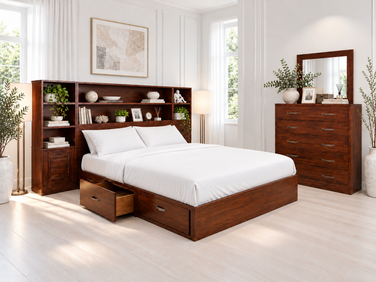 King Landon With 6 Drawers Under Bed - As Pictured