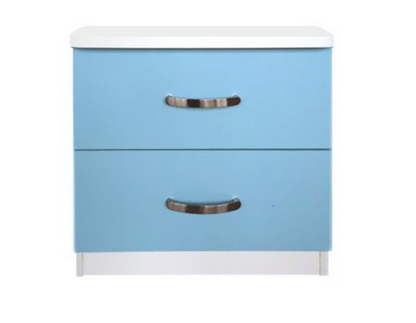 ICICLE  TWO DRAWER BEDSIDE TABLE  -   TWO TONE