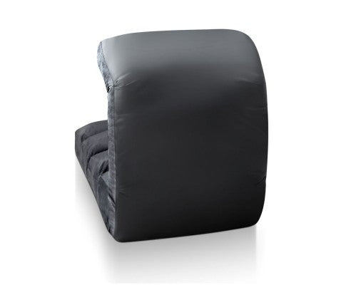 ABINAS LOUNGE SOFA CHAIR WITH 3 ADJUSTABLE SECTIONS - CHARCOAL