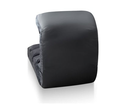 ABINAS LOUNGE SOFA CHAIR WITH 3 ADJUSTABLE SECTIONS - CHARCOAL