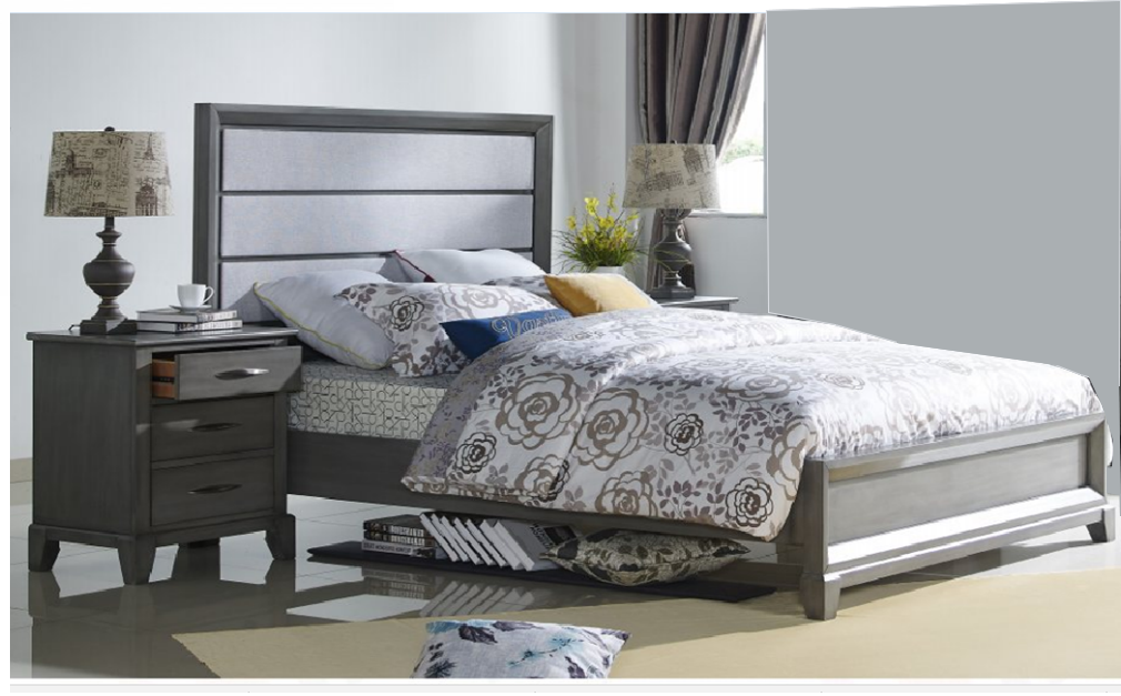 King Midasco (612) Bed (MODEL - 10-13-19-12-25-14) - Grey