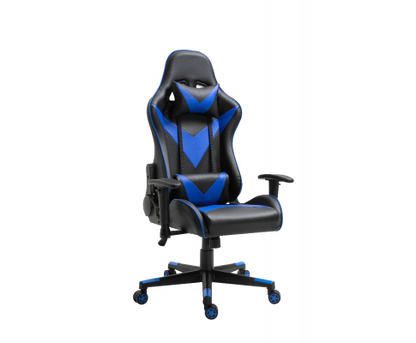 AGNELLE RECLINING OFFICE COMPUTER GAMING CHAIR - BLACK & BLUE