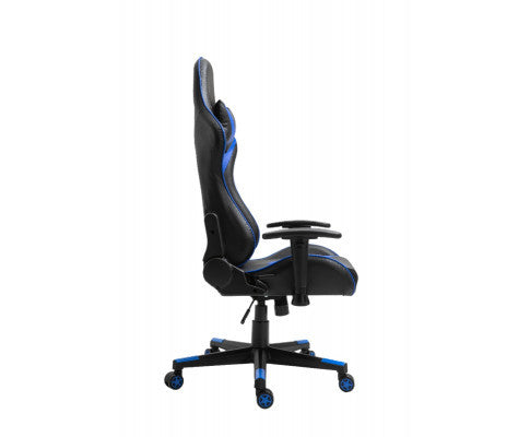 AGNELLE RECLINING OFFICE COMPUTER GAMING CHAIR - BLACK & BLUE