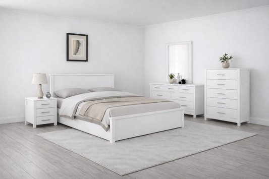 Amazing 7 Drawer Dressing Table Without Mirror (MODEL:3-18-5) - White