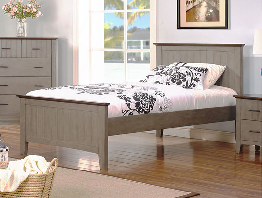 Double Bonavich (5204) Timber Veneer Bed - As Pictured