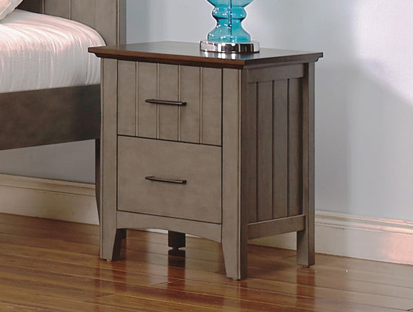 BONAVICH (5204) 2 DRAWER BEDSIDE TABLE - AS PICTURED