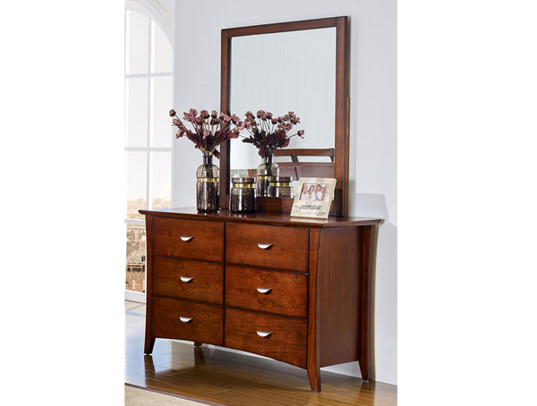 LISERLI (5205) 6 DRAWER  DRESSING TABLE WITH MIRROR - AS PICTURED