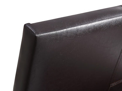 SINGLE ALKURHAH LEATHERETTE BED FRAME - BROWN