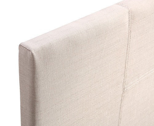 SINGLE ODELIA LINEN FABRIC BED FRAME  - BEIGE