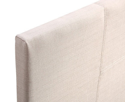 SINGLE ODELIA LINEN FABRIC BED FRAME  - BEIGE
