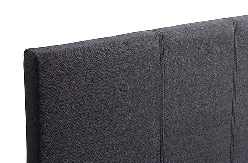 SINGLE CLEESE LINEN FABRIC BED FRAME - GREY