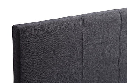 SINGLE CLEESE LINEN FABRIC BED FRAME - GREY