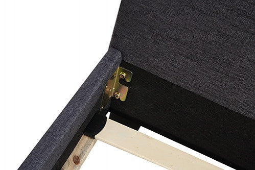 KING CLEESE LINEN FABRIC BED FRAME - GREY
