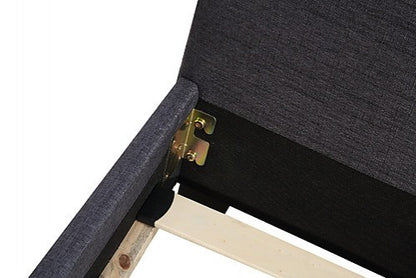 KING CLEESE LINEN FABRIC BED FRAME - GREY