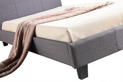 KING SINGLE CORDICE FABRIC BED FRAME - GREY