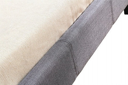 KING SINGLE CORDICE FABRIC BED FRAME - GREY