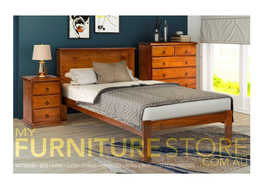 Single Noosa (AUSSIE MADE) Bookend Bed - Assorted Colours