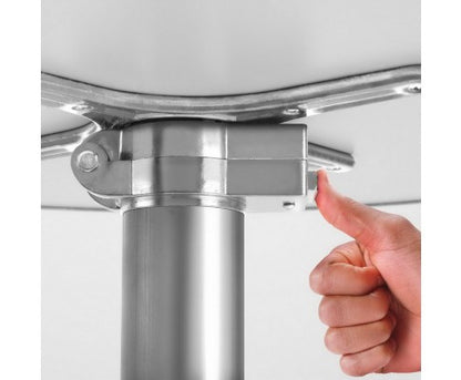 LEVI ADJUSTABLE ROUND BAR TABLE - SILVER