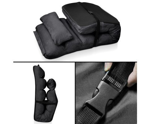 ABINAS LOUNGE SOFA CHAIR WITH 3 ADJUSTABLE SECTIONS - CHARCOAL