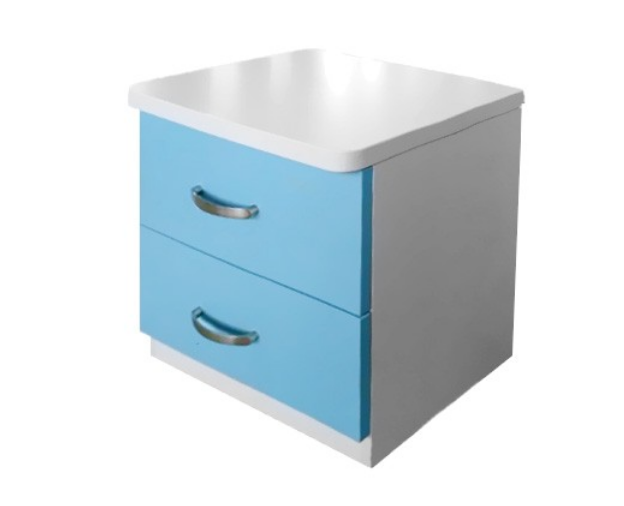 Icicle Two Drawer Bedside Table - Two Tone