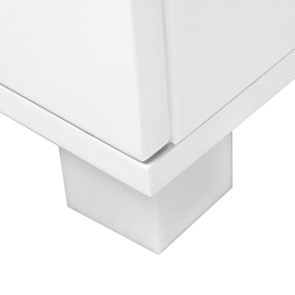 BENNY 2 DRAWER POLLY BEDSIDE TABLE - ( FURNI-GLOSS-SIDE-WH) - HIGH GLOSS WHITE