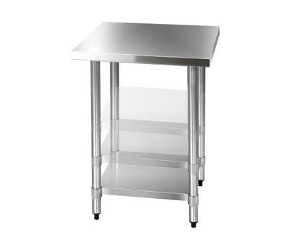 SMITH 430 STAINLESS STEEL SQUARE  KITCHEN/ WORK BENCH TABLE - 610(L) X 610(W)  - STAINLESS