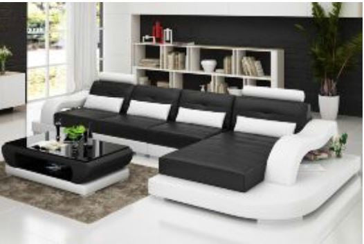 BONWELL (G8005C) CHAISE  LOUNGE SUITE + COFFEE TABLE - CHOICE OF LEATHER AND ASSORTED COLOURS AVAILABLE