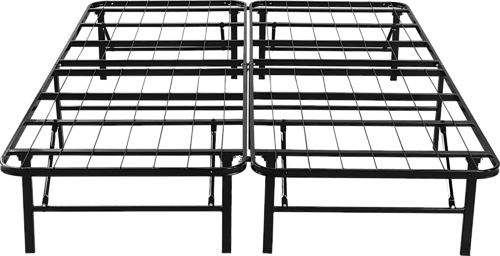 QUEEN CLEMENCE FOLDING METAL BED FRAME - BLACK