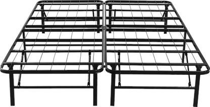 QUEEN CLEMENCE FOLDING METAL BED FRAME - BLACK