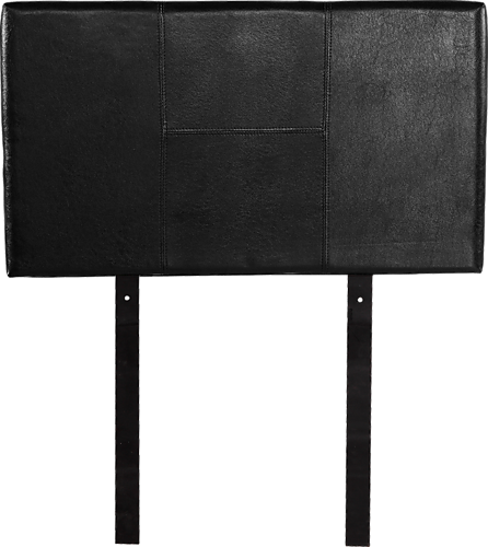 SINGLE ALDHIBA LEATHER HEADBOARD BEDHEAD - BLACK