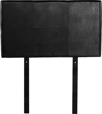 SINGLE ALDHIBA LEATHER HEADBOARD BEDHEAD - BLACK