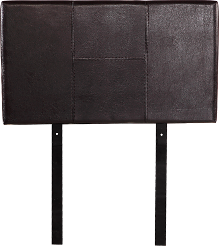 SINGLE ALBALI LEATHER HEADBOARD BEDHEAD - BROWN