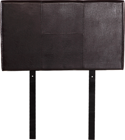 SINGLE ALBALI LEATHER HEADBOARD BEDHEAD - BROWN