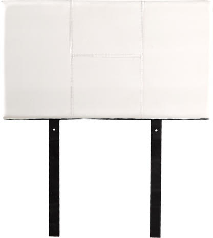 SINGLE ALHENA LEATHER HEADBOARD BEDHEAD - WHITE