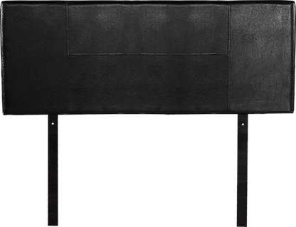 DOUBLE INDIANA LEATHERETTE HEADBOARD BEDHEAD - BLACK