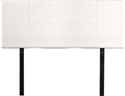 DOUBLE BETELGUESE LEATHER HEADBOARD BEDHEAD - WHITE