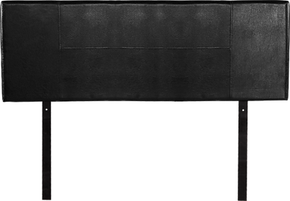QUEEN ALRISHA LEATHERETTE HEADBOARD BEDHEAD - BLACK