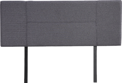 DOUBLE FLORIDA LINEN FABRIC HEADBOARD BEDHEAD - GREY