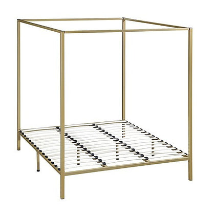 KING NICHOLSON 4 POSTER BED FRAME - GOLD