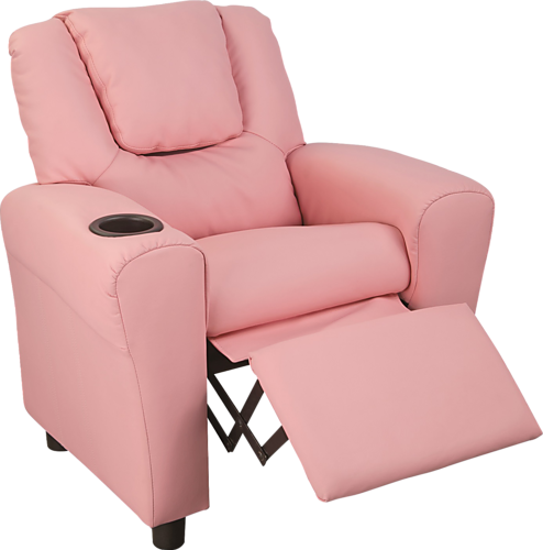HAIDEI KIDS LEATHERETTE RECLINER - PINK