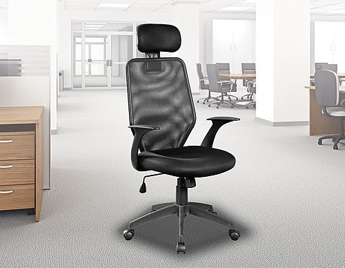 AVIOR ERGONOMIC MESH OFFICE CHAIR - BLACK