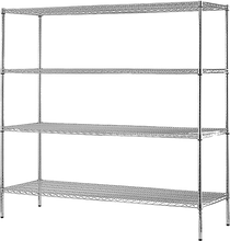 VERNE MODULAR WIRE STEEL SHELF -1800(H) x 1500(W) x 450(D) - CHROME