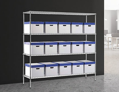 VERNE MODULAR WIRE STEEL SHELF -1800(H) x 1500(W) x 600(D) - COLOR AS PICTURED