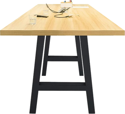 FIENNES 2X RUSTIC DINING TABLE LEGS STEEL INDUSTRIAL VINTAGE - BLACK