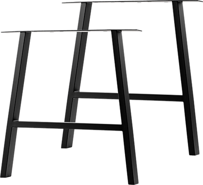 FIENNES 2X RUSTIC DINING TABLE LEGS STEEL INDUSTRIAL VINTAGE - BLACK